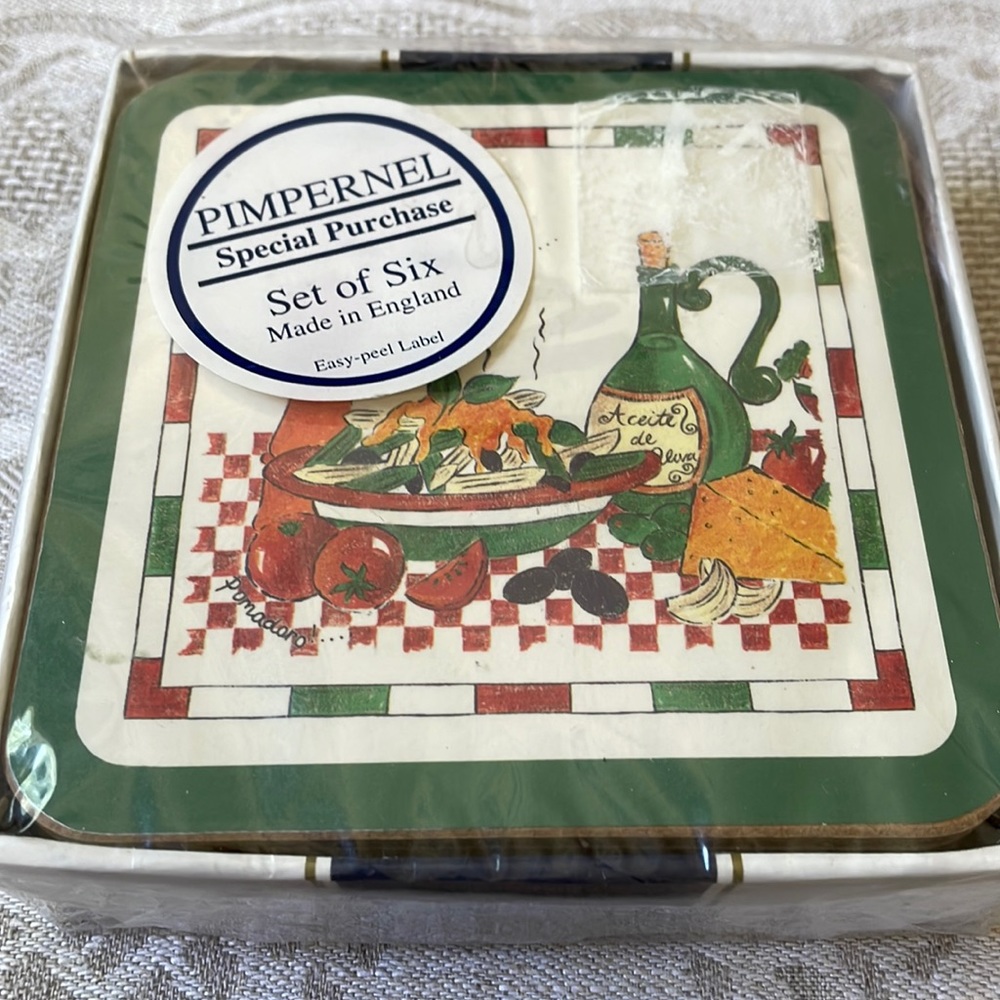 Pimpernel Italian table coasters set of 6 sealed made in England